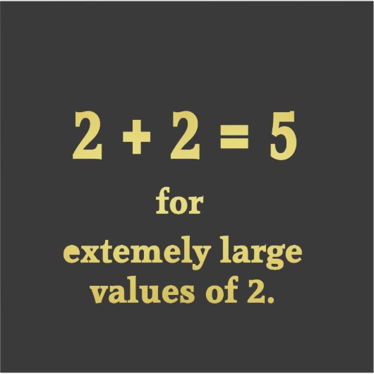 2 + 2 = 5 Funny Math Joke Aufkleber (Vorderseite)