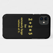 2 + 2 = 5 Funny Math Joke Case-Mate iPhone Hülle (Rückseite (Horizontal))