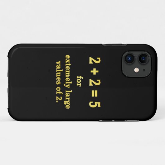 2 + 2 = 5 Funny Math Joke Case-Mate iPhone Hülle (Rückseite (Horizontal))