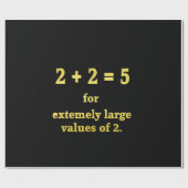 2 + 2 = 5 Funny Math Joke Geschenkpapier (Flach)