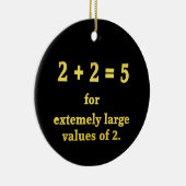 2 + 2 = 5 Funny Math Joke Keramik Ornament (Rechts)