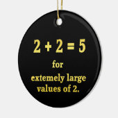 2 + 2 = 5 Funny Math Joke Keramik Ornament (Links)