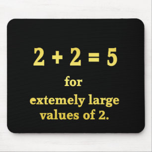 2 + 2 = 5 Funny Math Joke Mousepad