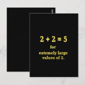 2 + 2 = 5 Funny Math Joke Postkarte (Vorne/Hinten)