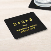 2 + 2 = 5 Funny Math Joke Rechteckiger Pappuntersetzer (angewinkelt)