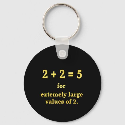 2 + 2 = 5 Funny Math Joke Schlüsselanhänger (Vorderseite)