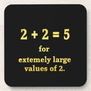 2 + 2 = 5 Lustiger Mathe-Witz Getränkeuntersetzer