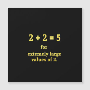 2 + 2 = 5  Lustiger Mathe-Witz Magnetkarte