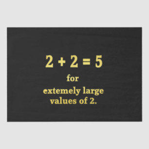 2 + 2 = 5 Lustiger Mathe-Witz Seidenpapier