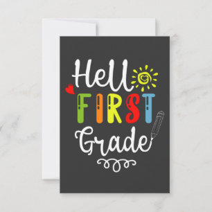 2/2- Hallo Erstklass-Shirt, Erstklass-Schüler Dankeskarte