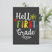 2/2 - Hallo Shirt der ersten Klasse, Studierende d Dankeskarte (Stehend Vorderseite)