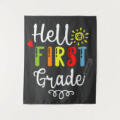 2/2 - Hallo Shirt der ersten Klasse, Studierende d Wandteppich (Vorderseite)