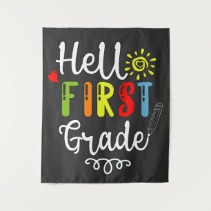 2/2 - Hallo Shirt der ersten Klasse, Studierende d Wandteppich
