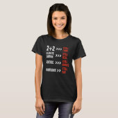 2+2 Noch vier Lehrer Physik Professor Student T-Shirt (Vorne ganz)