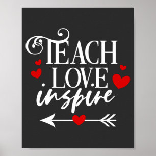 2/2 Teach Liebe Inspirierte Shirt Kindergartenlehr Poster