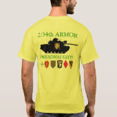 2/34th Rüstung Dreadnaughts Teilungsflecken-Shirt T-Shirt (Rückseite)