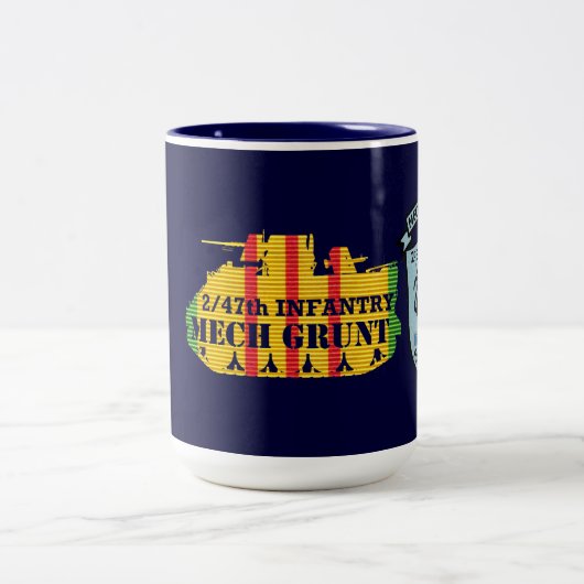 2/47th Inf. Mech Bahn-Tasse des Grunzen-VSR Zweifarbige Tasse (Mittel)