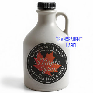 2,5" Ahornsirup-Etikett Roter Ahornleaf Aufkleber