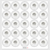 2,5" Breites Mund-Mason-Honey-Jar-Siegel Aufkleber (Blatt)