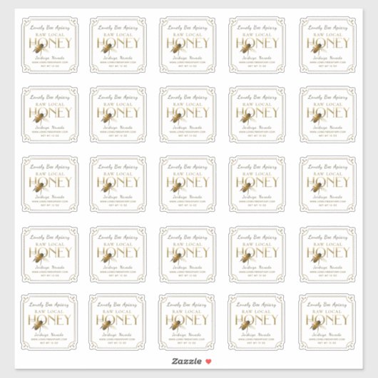 2,5" extravagante Grenze für die fliegende Biene Aufkleber (Blatt)