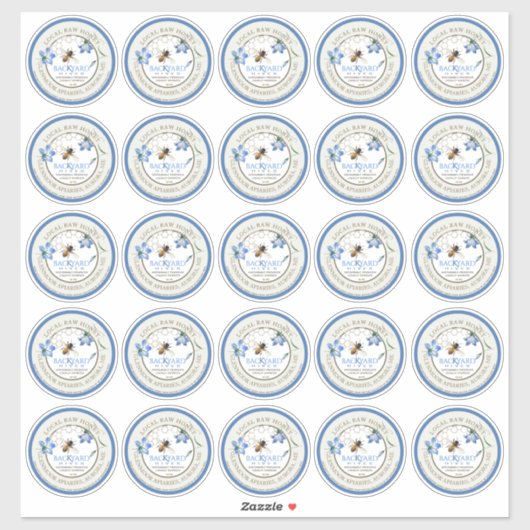 2,5" Hinterhof Hive Apiary Handflaschen Roher Honi Aufkleber (Blatt)