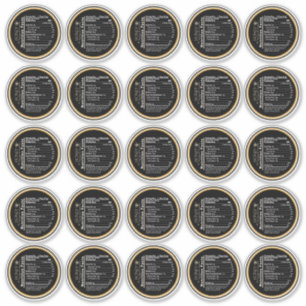 2.5" Manuka Honey Black Gold Honey Nutrition Fakte Aufkleber