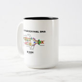 2,5 % Neandertaler DNA-Inside (DNA-Replikation) Zweifarbige Tasse (Vorderseite Links)