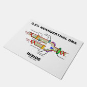 2,5% Neanderthaler DNA Inside Biology Geek Spaß Fußmatte (Schrägansicht)
