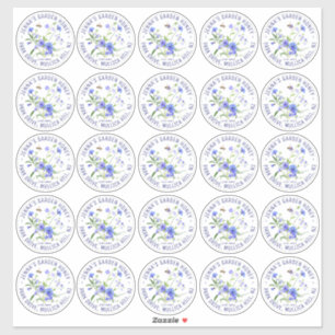 2,5" Wasserfeste Honigbeete und Wildblumen Aufkleber