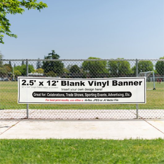 2,5' x 12' Design Ihre eigene Banner (Insitu)