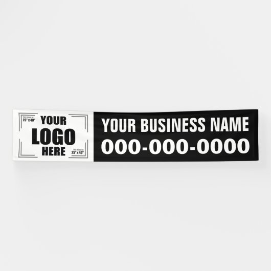2.5" x 12" Ihr Logo hier mit Logo-Banner Banner (Horizontal)