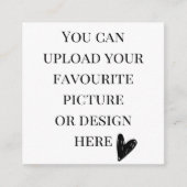 2,5" x 2,5" Einschließkarte anpassen - Quadrat Begleitkarte (Vorderseite)