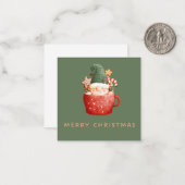 2,5" x 2,5" flache Note-Karte Mitteilungskarte (Vorderseite/Rückseite Beispiel)