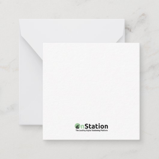 2,5" x 2,5" flache Note-Karte Mitteilungskarte (Vorderseite)