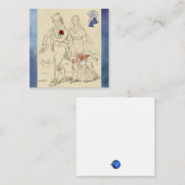 2,5" x 2,5" flache Note-Karte Mitteilungskarte (Vorne/Hinten)