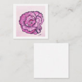 2,5" x 2,5" flache Note-Karte Mitteilungskarte (Vorne/Hinten)