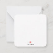 2,5" x 2,5" flache Note-Karte Mitteilungskarte (Rückseite)