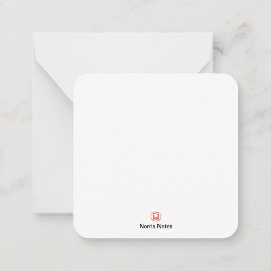 2,5" x 2,5" flache Note-Karte Mitteilungskarte (Rückseite)