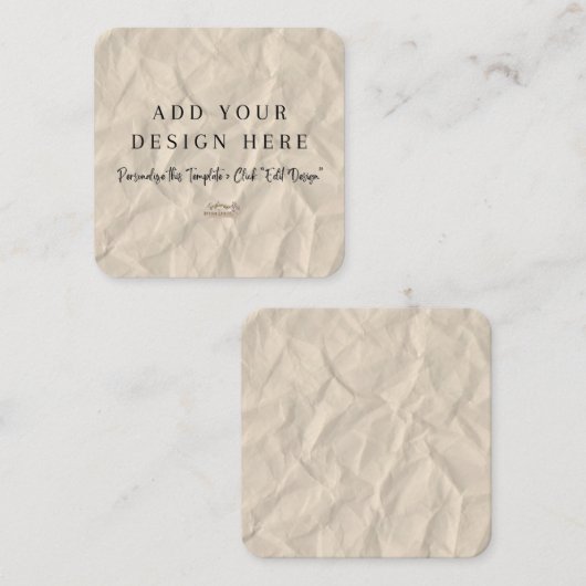 2,5" x 2,5" gerundete neutrale Verschlusskarten Begleitkarte (Vorne/Hinten)