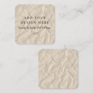 2,5" x 2,5" gerundete neutrale Verschlusskarten Begleitkarte