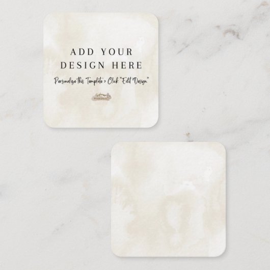 2,5" x 2,5" gerundete neutrale Verschlusskarten Begleitkarte (Vorne/Hinten)