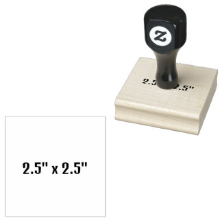 2,5" x 2,5" gummistempel