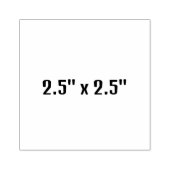 2,5" x 2,5" gummistempel (Prägung)