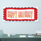 2.5' x 6' Banner GLÜCKLICHGeburtstagsgeschenk+Gebu (Messe)