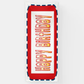 2.5' x 6' Banner GLÜCKLICHGeburtstagsgeschenk+Gebu (Vertikal)