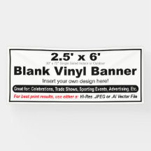 2,5' x 6' Design Ihres eigenen Banners