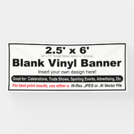 2,5' x 6' Design Ihres eigenen Banners Banner