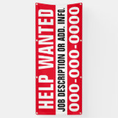 2.5' X 6' Hilfe Gewollt Banner (Vertikal)