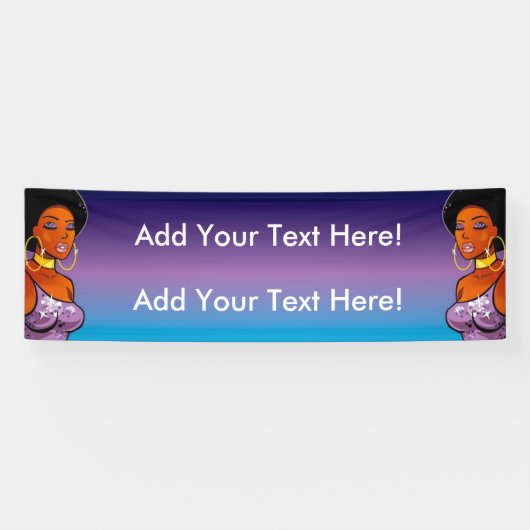 2,5' x 8' Afrozentrisches Banner (Horizontal)