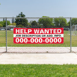 2.5' X 8' Hilfe Gewollt Banner